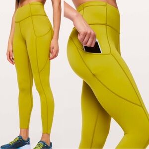 High-Waisted Lime Green Leggings
